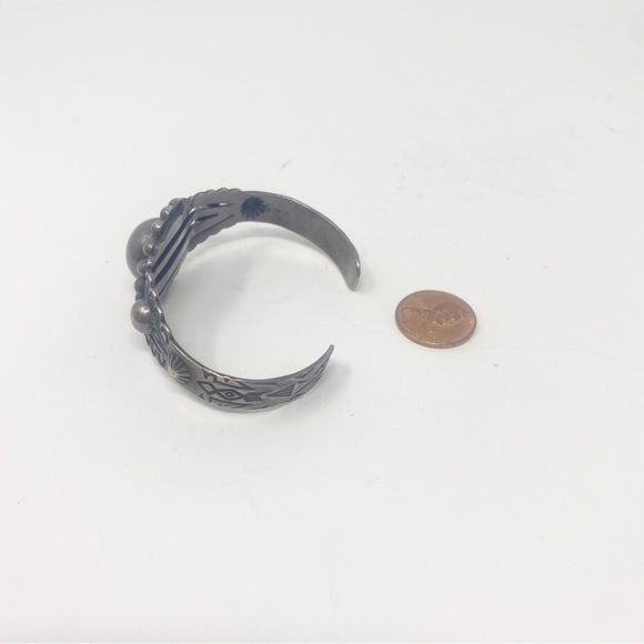 658 Vintage Fred Harvey Era Silver Ingot Cuff Bracelet - Picture 6 of 12